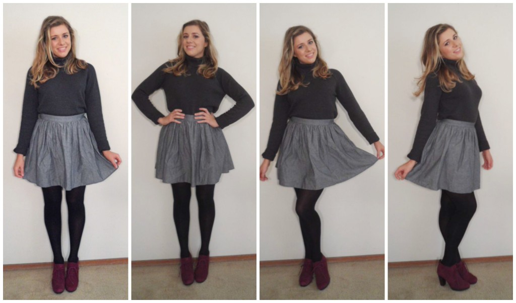 dress up your turtleneck with a flirty skirt - How to Wear a Turtleneck