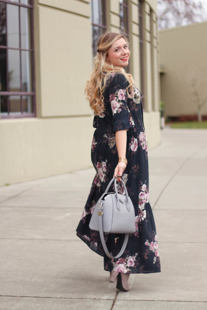 how to wear a maxi dress in winter