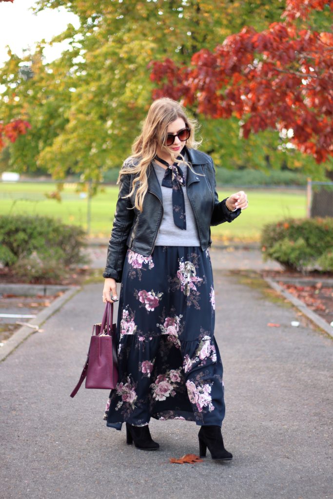floral in fall - the stockplace dress - easy fall outfit - cute fall outfit - winter maxi dress