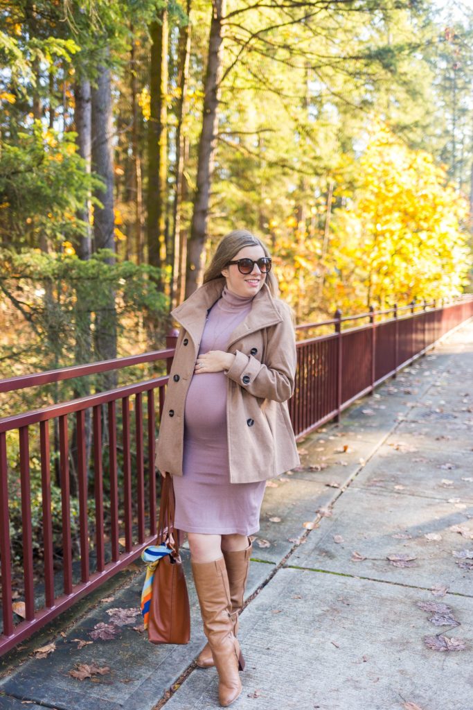 fall maternity outfit - nordstrom peacoat under $100 - thread and supply peacoat - Seattle style blog - Northwest Blonde