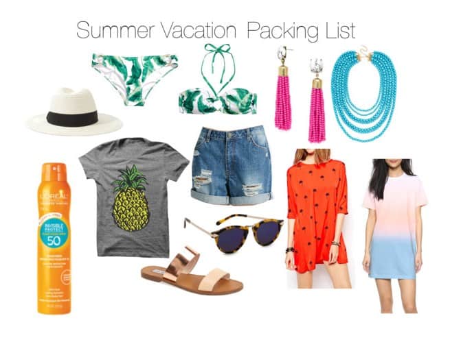 Summer Vacation Packing List