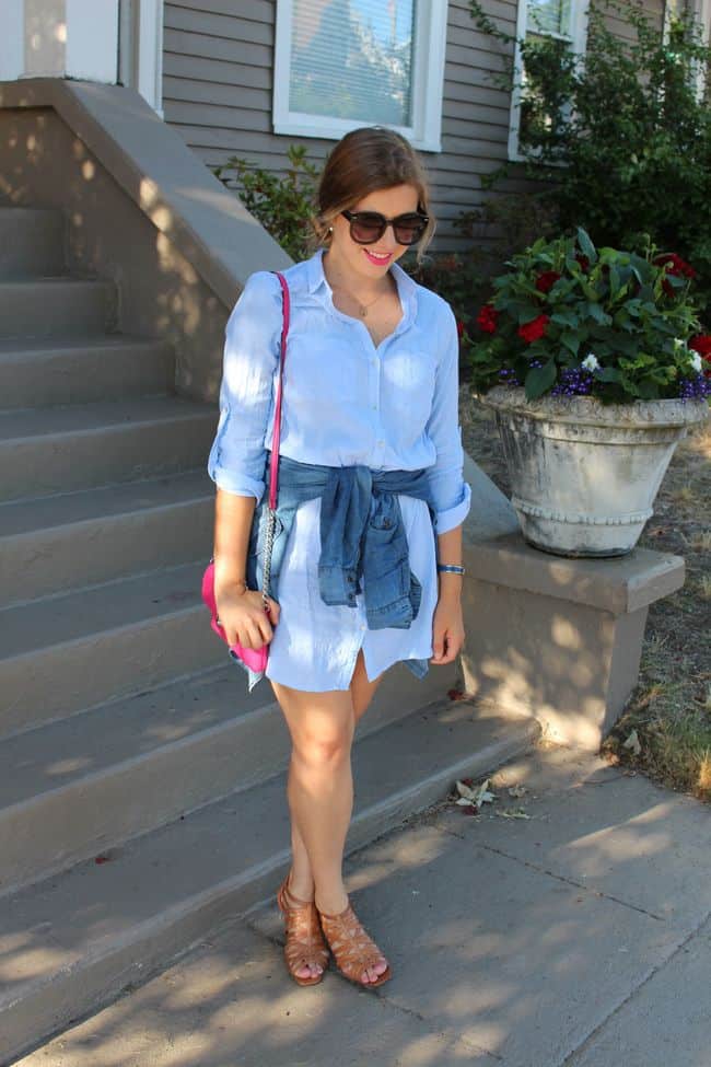 Chambray Shirtdress