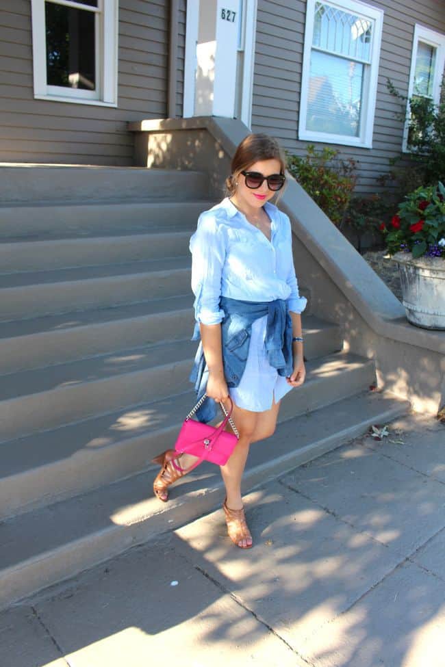 Chambray Shirtdress