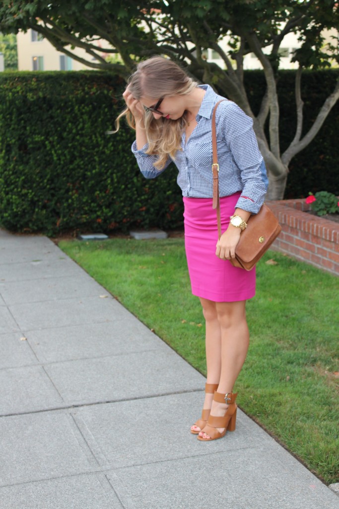 Pink and Gingham - Northwest Blonde