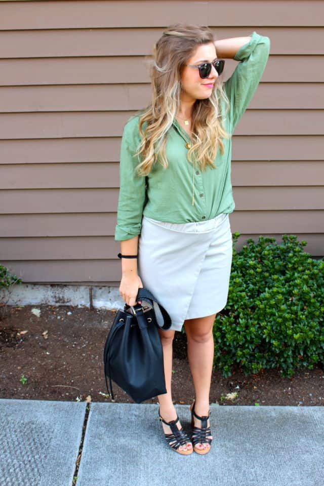 olive - leather - Topshop - Forever 21