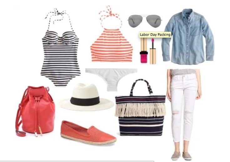 Labor Day - J Crew - red - blue - distressed jeans