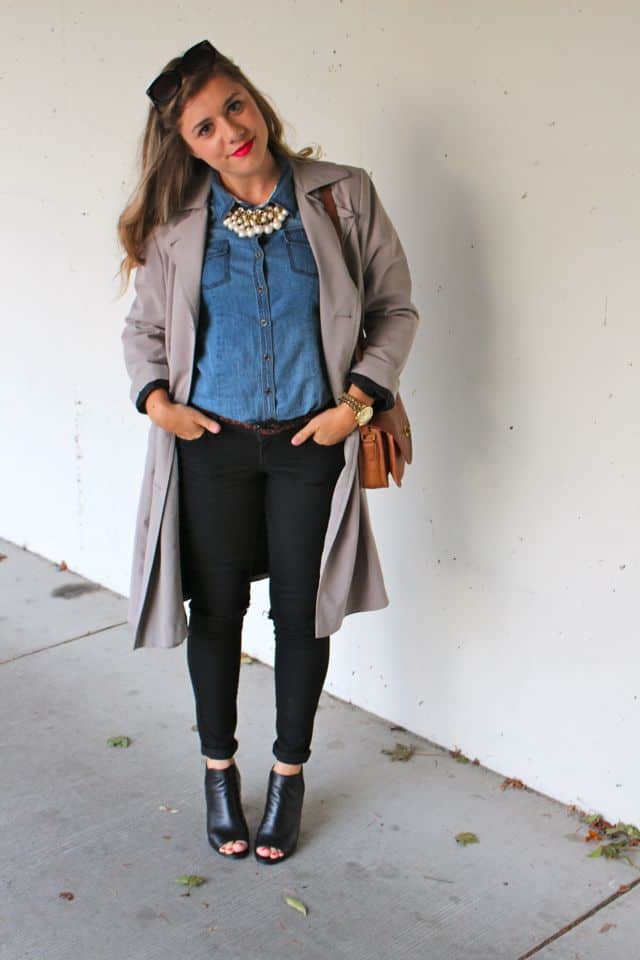 TJ Maxx - denim - pearl necklace - Nordstrom - Northwest Blonde