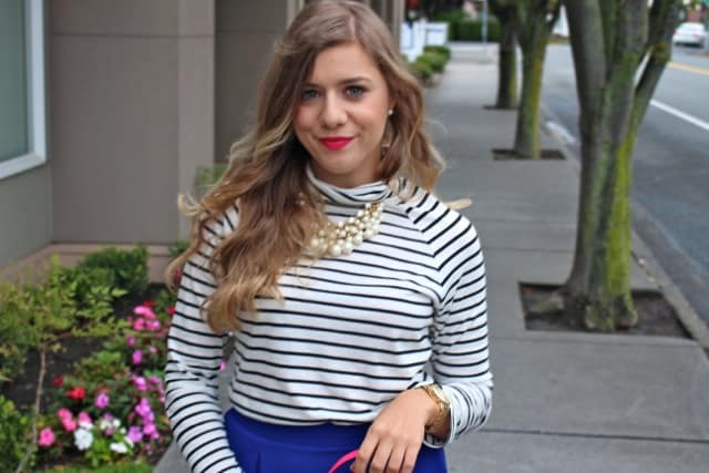 Start the Week Stylish - Mikarose - midi skirt - church style - turtleneck - pink
