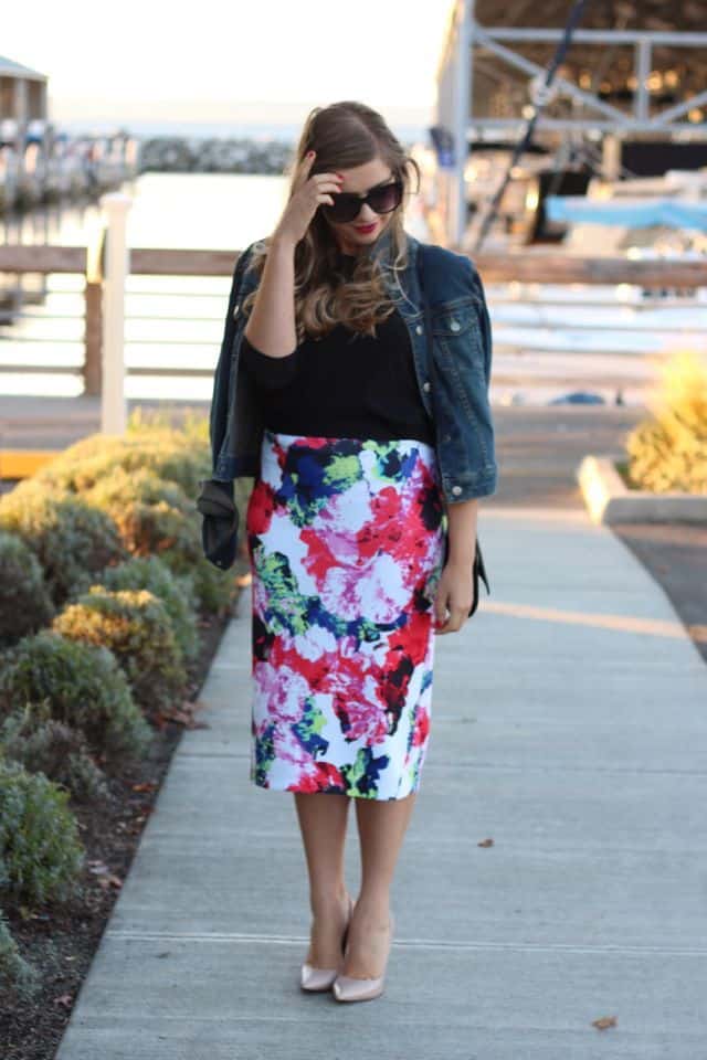 How to wear floral pattern in fall featuring Milly for Design Nation