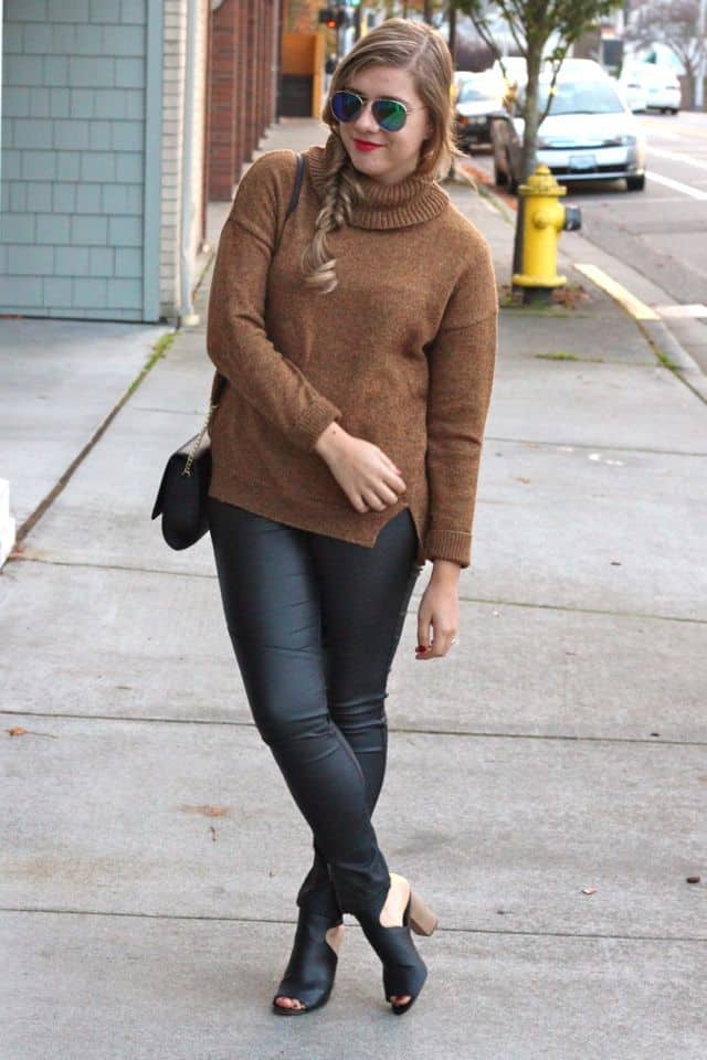 How to Wear Leather Leggings for Fall