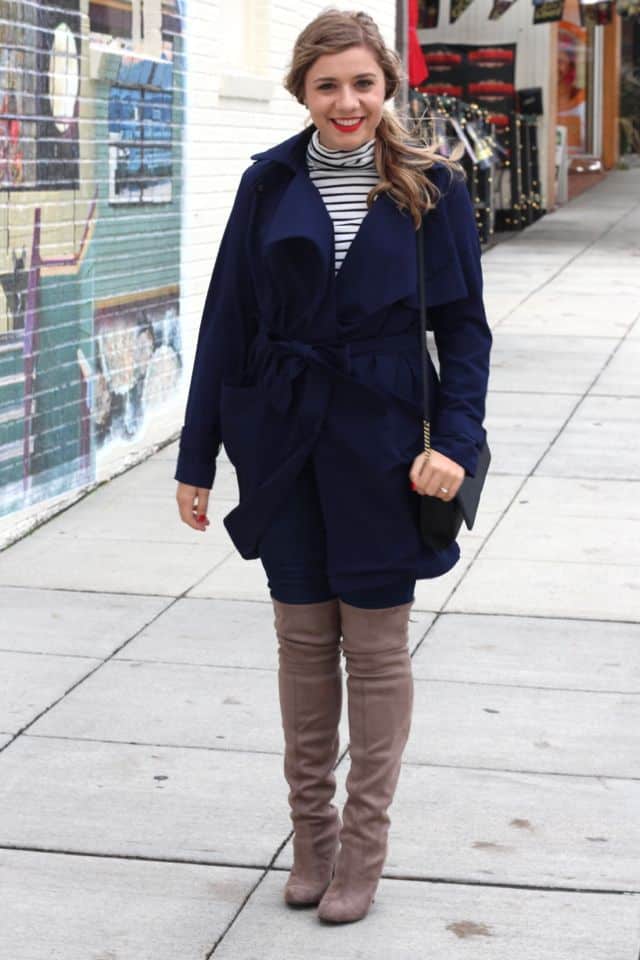navy and grey fall look