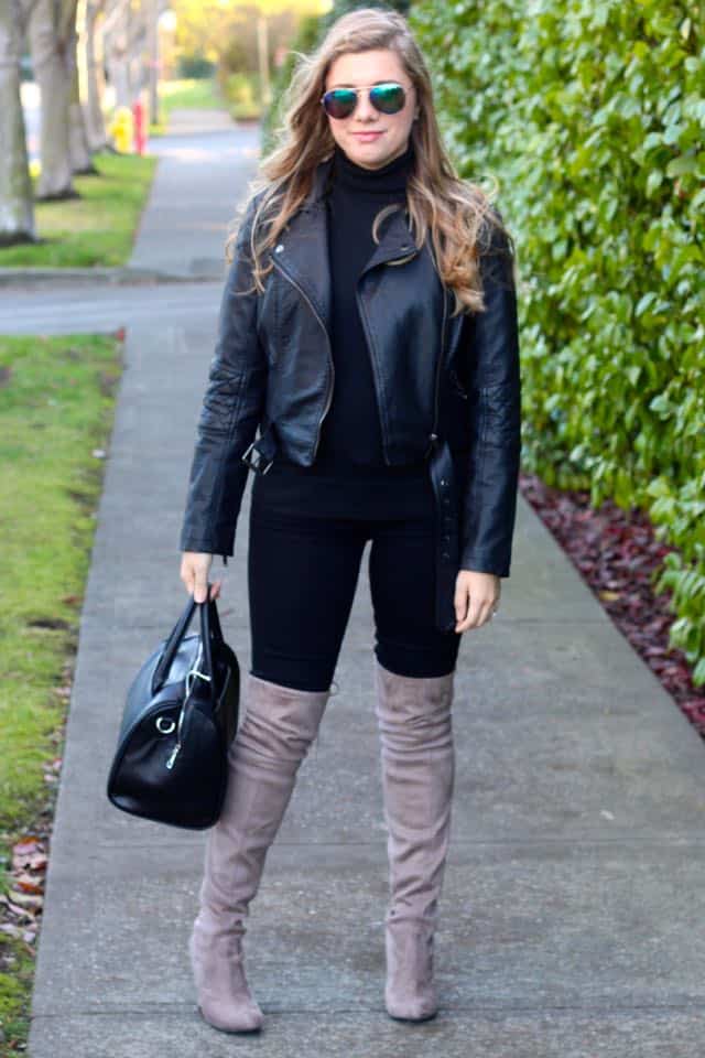 sleek winter date night look - city girl chic - winter fashion - stay fashionable in winter