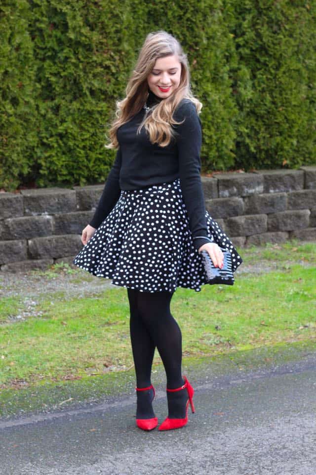 Outfit inspiration  Polka dot tights outfit, Polka dot skirt outfit,  Outfits