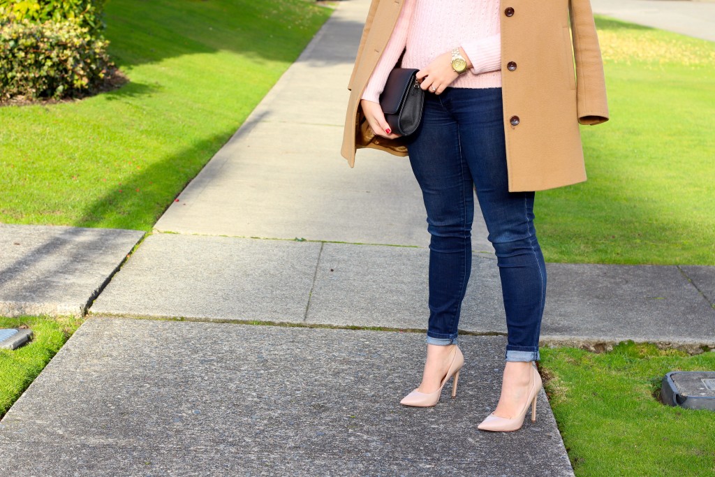 American Eagle skinny jeans - Steve Madden pumps - winter fashion