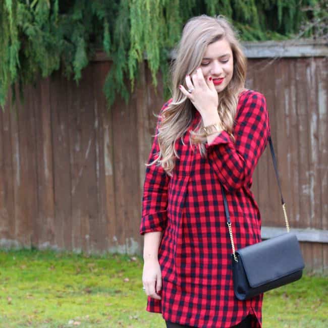 Madewell buffalo plaid shirtdress