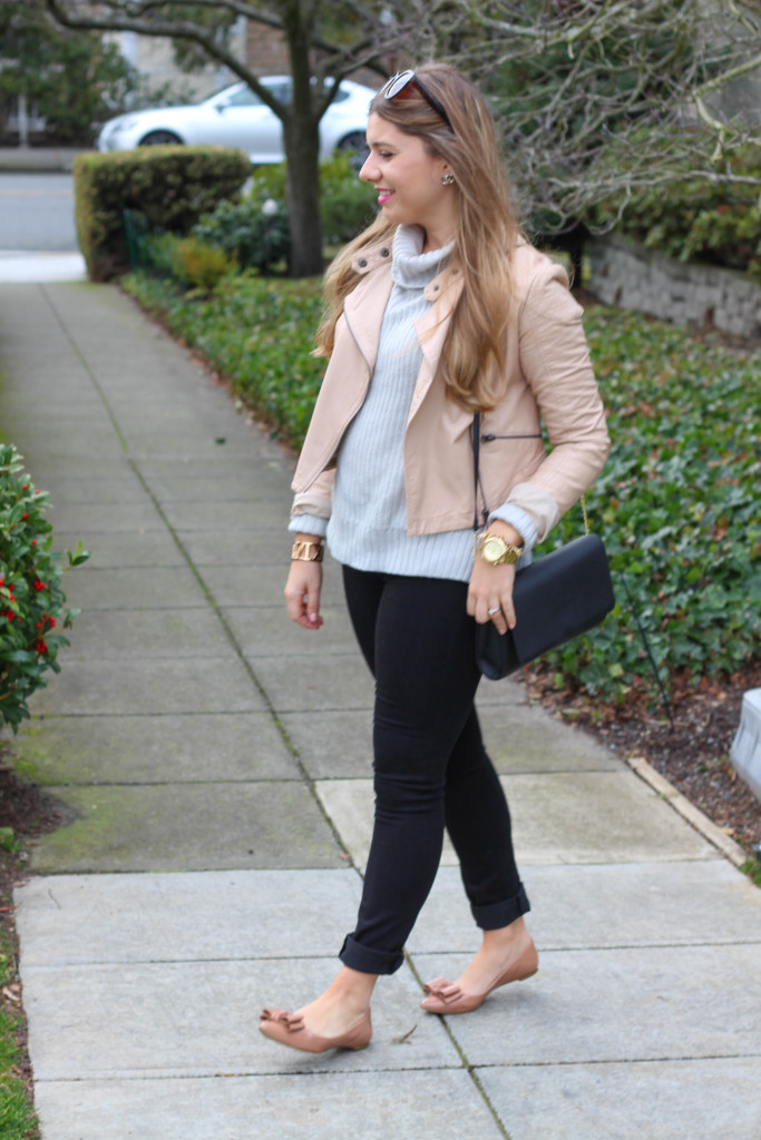 pink and grey - winter feminine neutrals