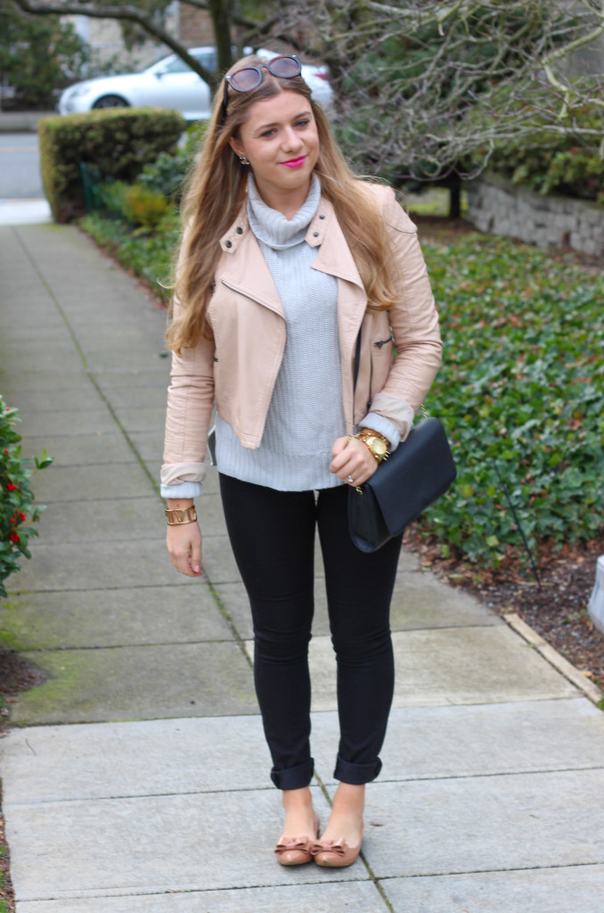 pink and grey - winter feminine neutrals