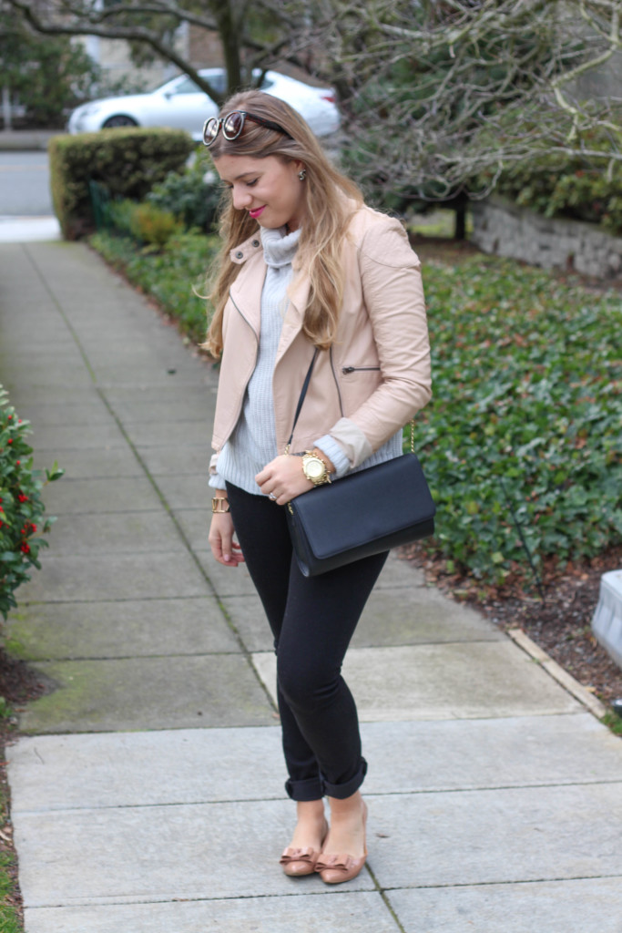 pink and grey - winter feminine neutrals