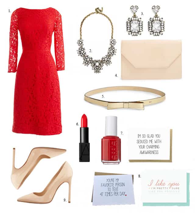 J.Crew lace valentines day look