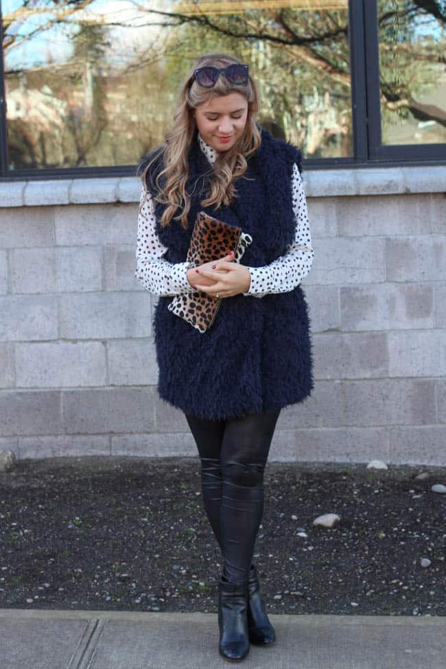 faux fur vest