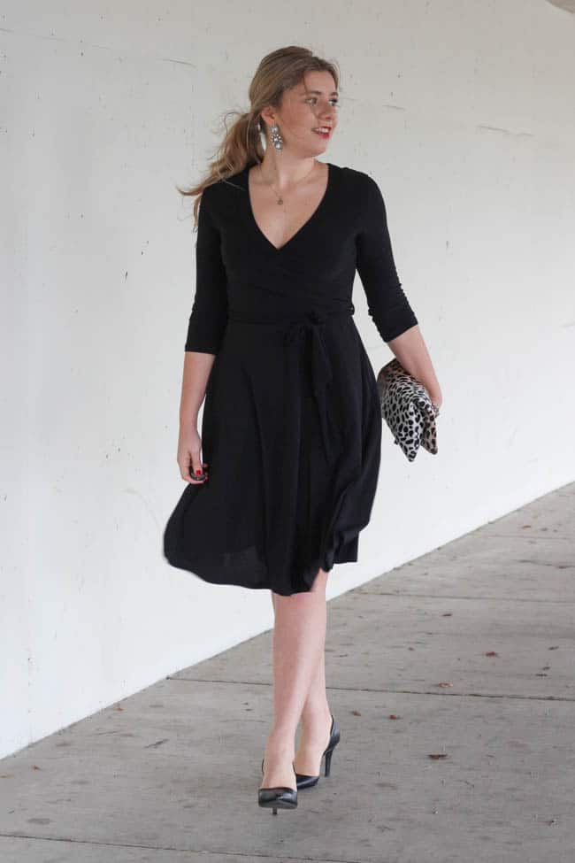 black wrap dress is every woman's closet staple
