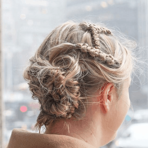 geometric braided hairstyle
