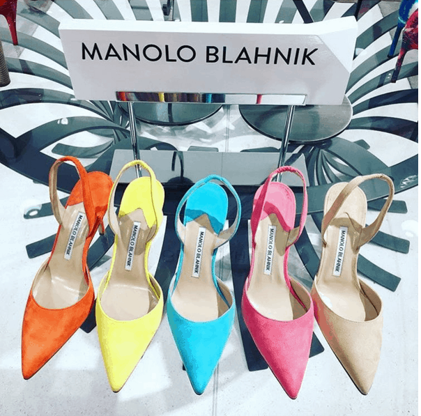 spring manolo blahnik sligback shoes