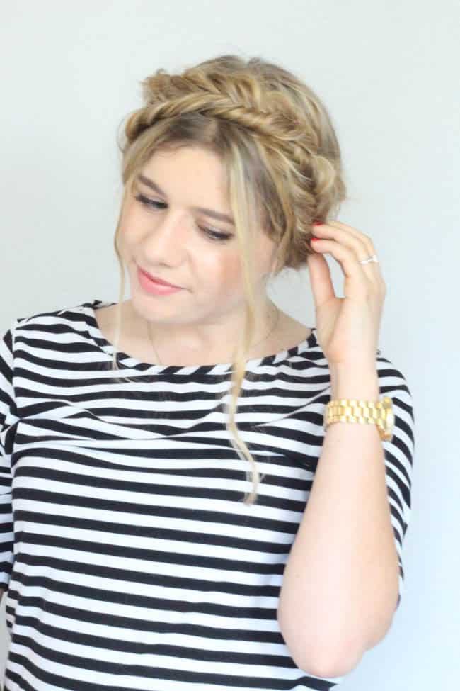 fishtail milkmaid braids