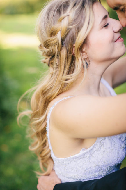 braided half updo - wedding hair