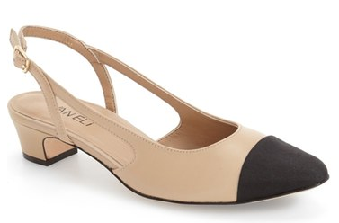 Designer Alternative: Chanel Cap Toe Slingback - Northwest Blonde