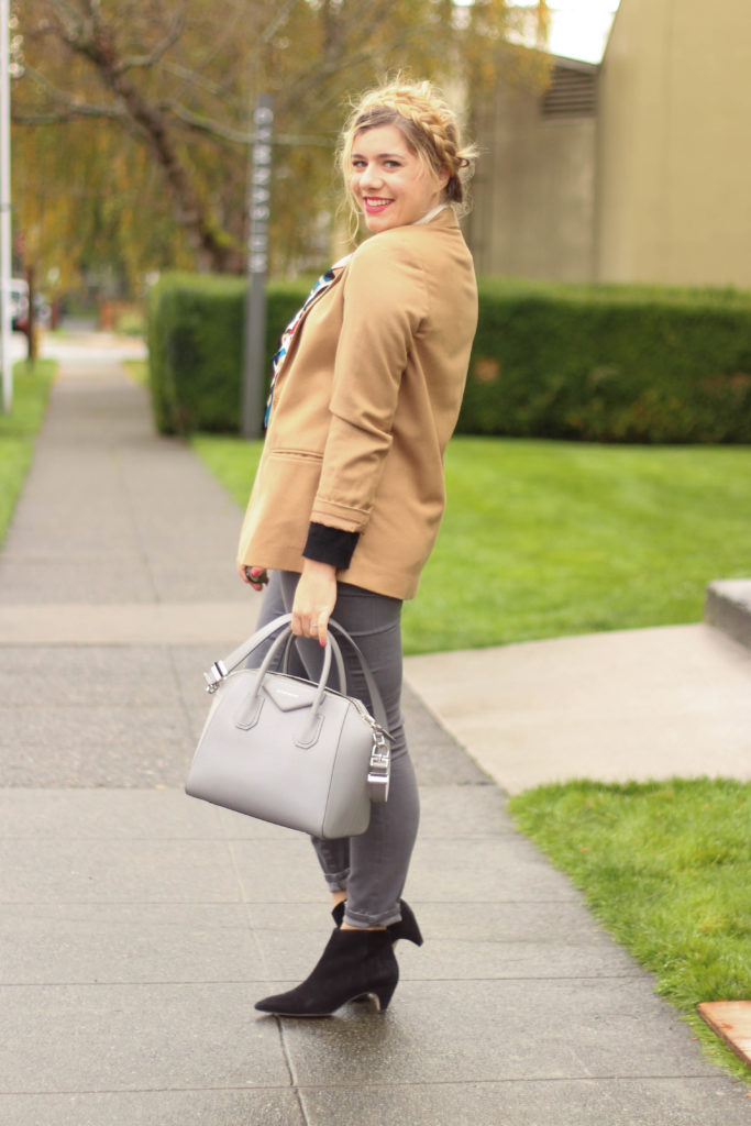 madwell jeans - j.crew regent blazer - givenchy antigone bag