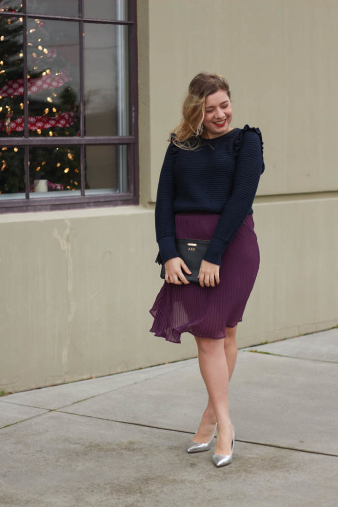 holiday glam style without being too cold