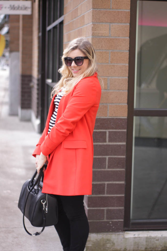 ann taylor coat - red coat - spring coat - seattle style-1