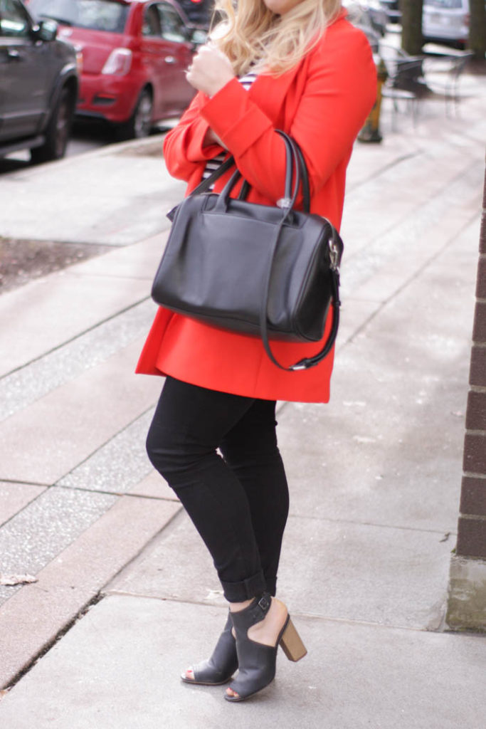 ann taylor coat - red coat - spring coat - seattle style-1