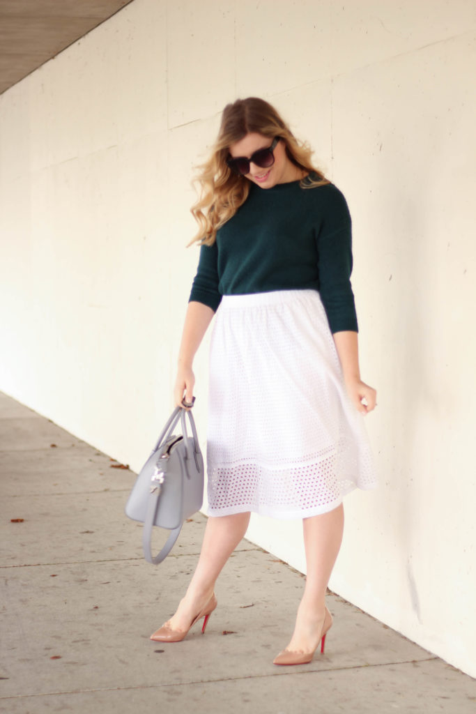 jcrew eyelet skirt - christian louboutin pigelle - spring style-1