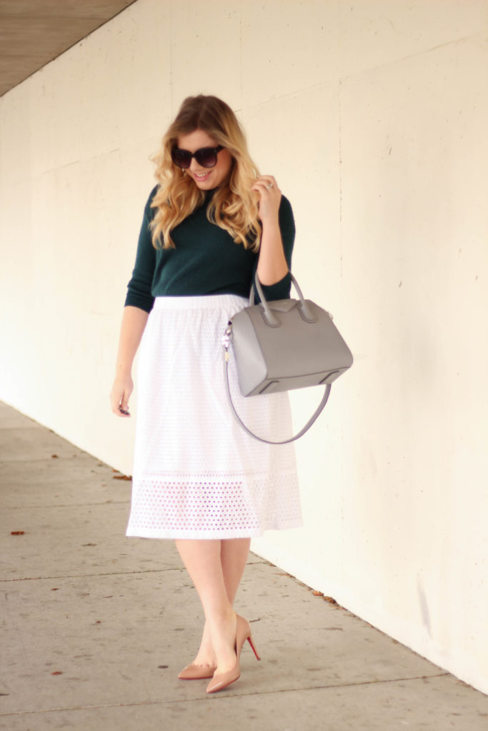 jcrew eyelet skirt - christian louboutin pigelle - spring style-1