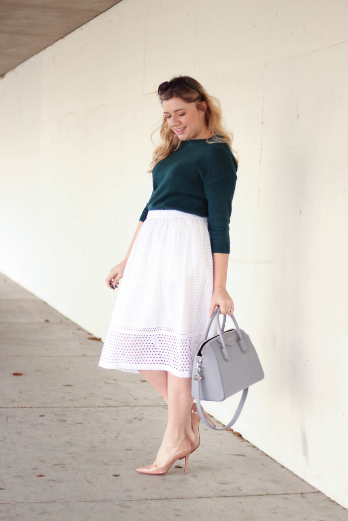 jcrew eyelet skirt - christian louboutin pigelle - spring style-1