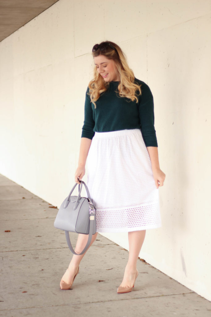 jcrew eyelet skirt - christian louboutin pigelle - spring style-1