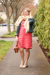 j.crew denim dress - jeffrey campbell taggart booties - casual weekend spring outfit