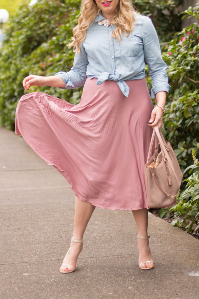 the easiest way to re-wear a dress as a skirt