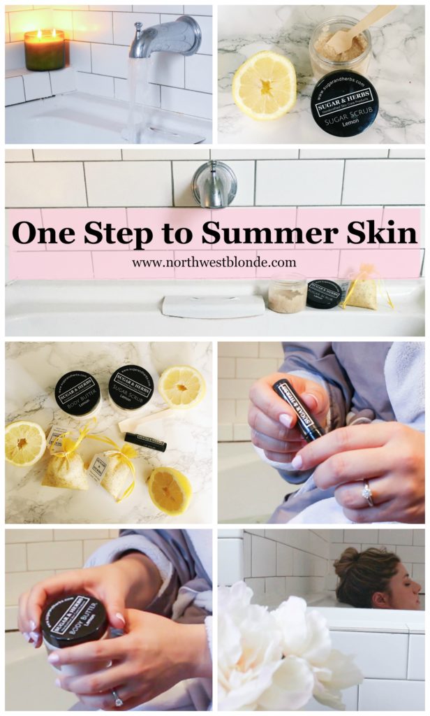 sugar and herbs - one step to summer skin