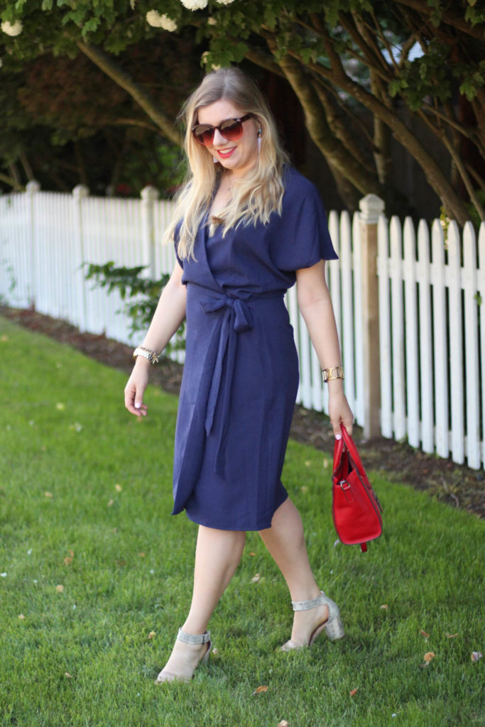 wrap dress - office style - wardrobe malfunction