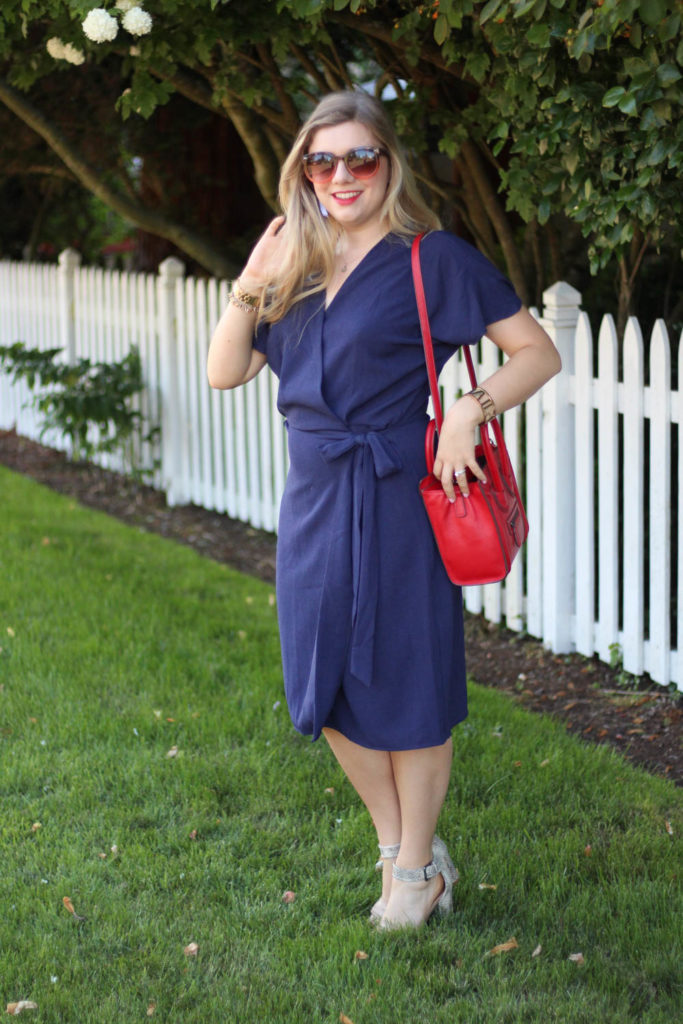 wrap dress - office style - wardrobe malfunction