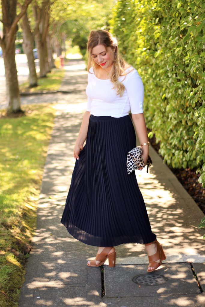 J.Crew chiffon pleated skirt