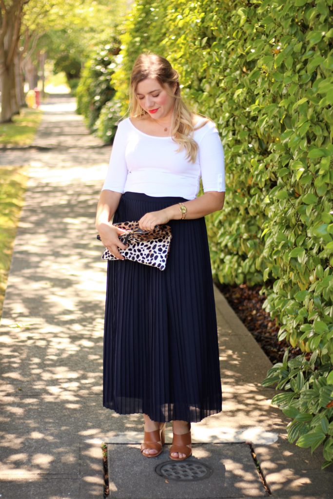 J.Crew chiffon pleated skirt