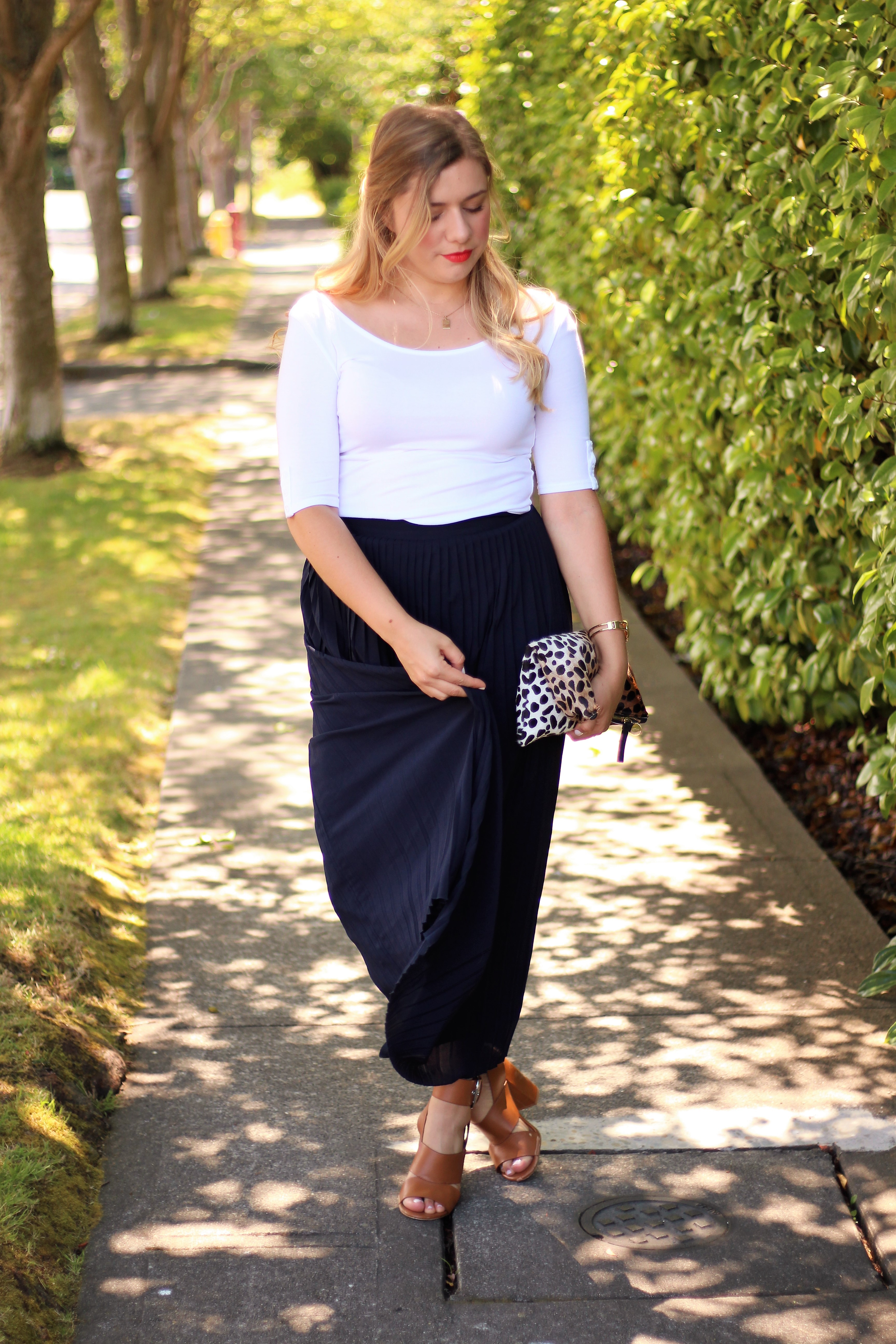 J crew pleated maxi skirt sale