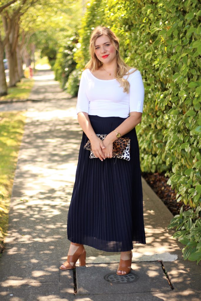 J.Crew chiffon pleated skirt