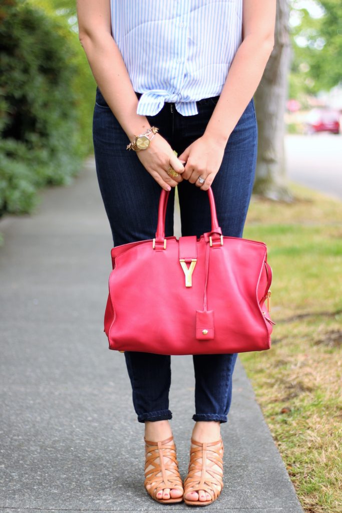 YSL Y bag - 4th of July office outfit