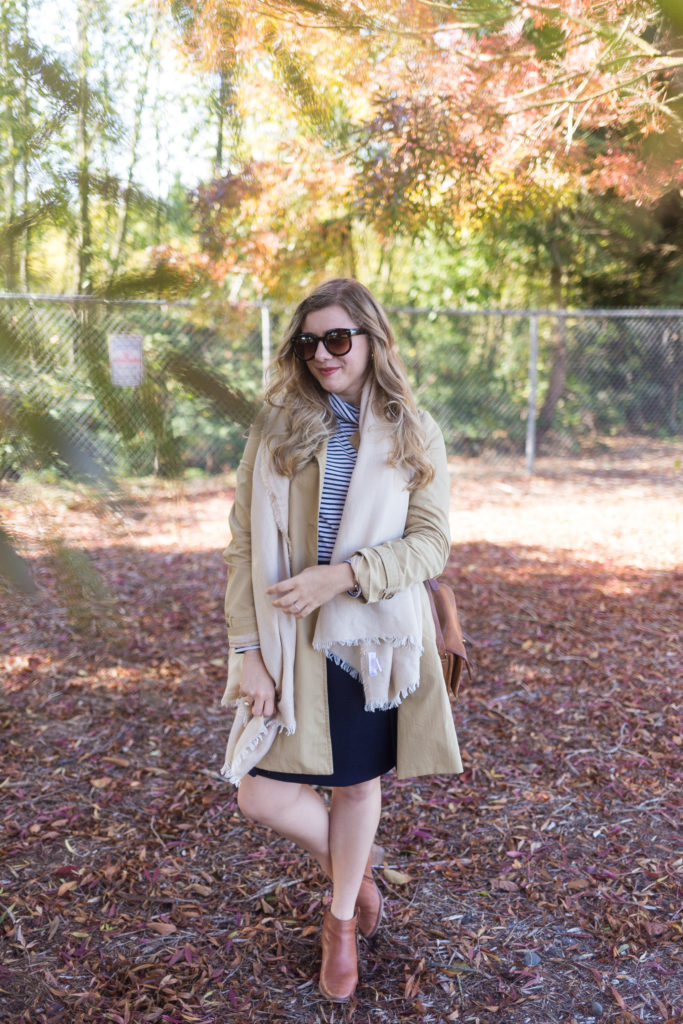 embracing fall - J.Crew skirt - sole society scarf - madewell ankle boots - tissue turtleneck - J.Crew fall essentials