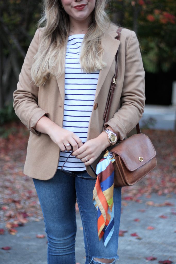 old navy rockstar jeans - weekend casual - easy fall outfit - preppy fall outfit
